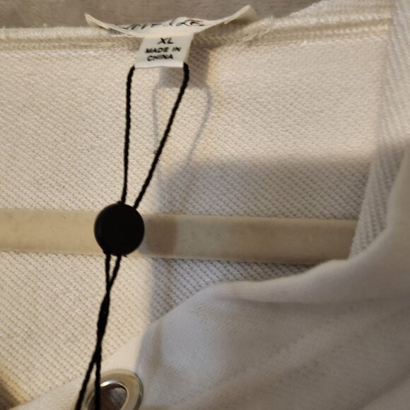 For Love & Lemons Ellie Cream Cropped French Classy Athleisure Hooded XL Hoodie - Picture 5 of 5